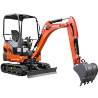 Hutter Kubota KX019 Raupenbagger von der Seite